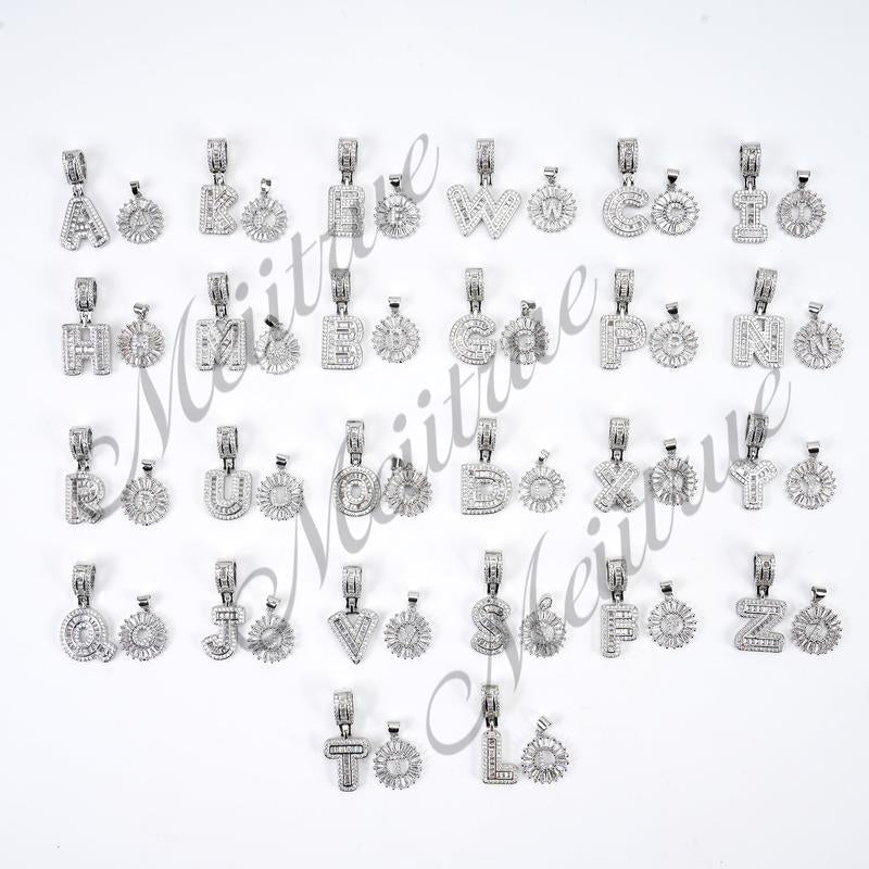 2 Pack Initial Letter Pendant Necklaces with Zircon Stones for Women, 14K Gold Plated Alphabet Necklace, Fashion Jewelry for Parties & Birthdays, Personalized Jewelry Gift