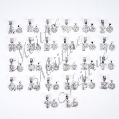 2 Pack Initial Letter Pendant Necklaces with Zircon Stones for Women, 14K Gold Plated Alphabet Necklace, Fashion Jewelry for Parties & Birthdays, Personalized Jewelry Gift